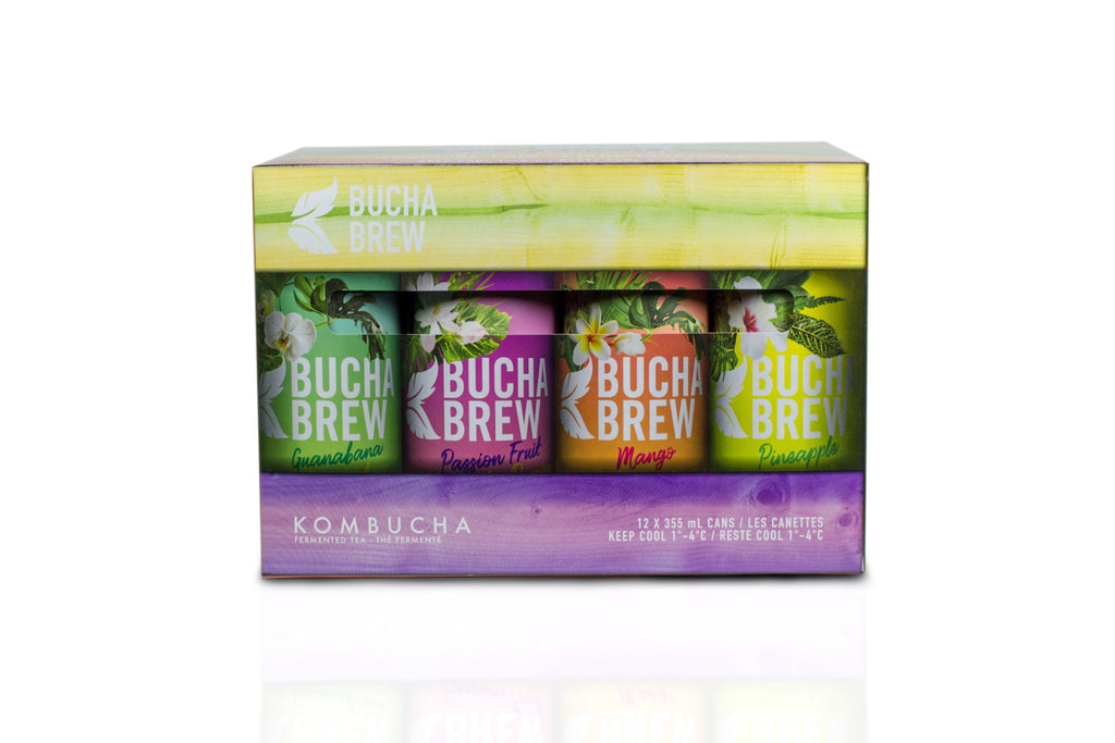 Passion Fruit Kombucha, case of 12x355ml